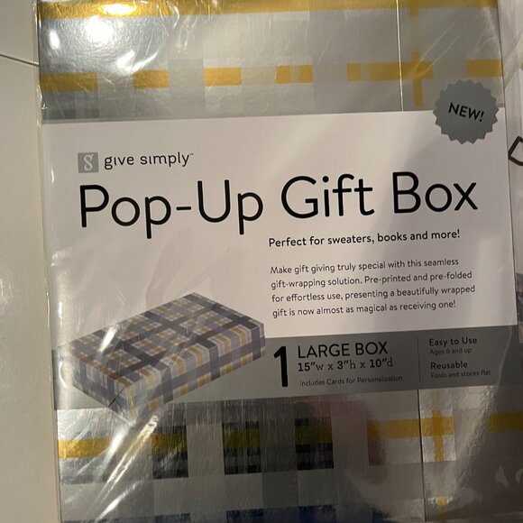 Pop-Up Gift Boxes - LARGE (Set of‎ 2) by Give Simply (New) (holiday/x) - Picture 1 of 7